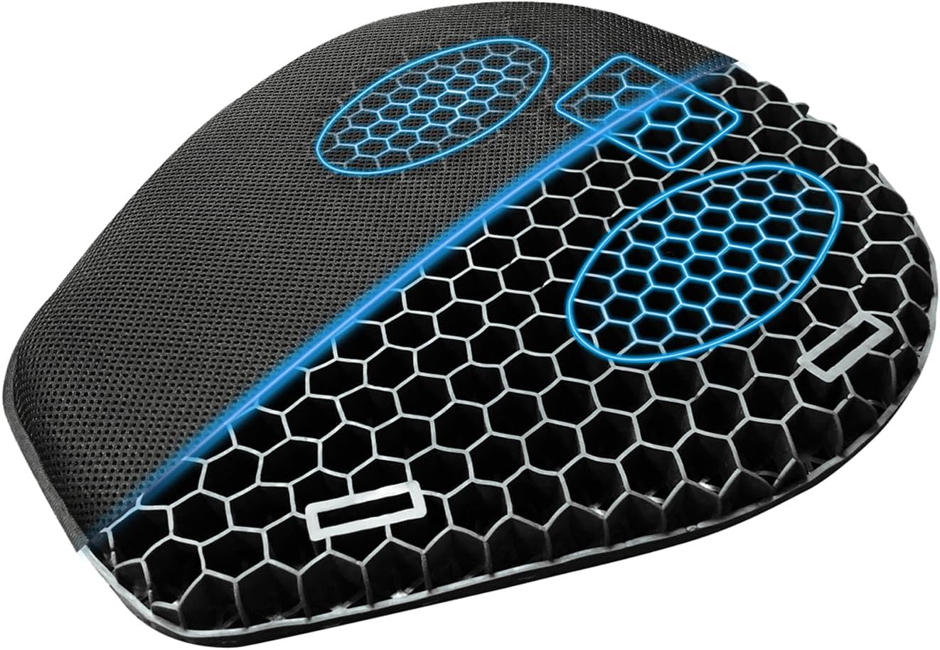 Motorcycle Gel Seat Cushion for Ultimate Comfort and Support