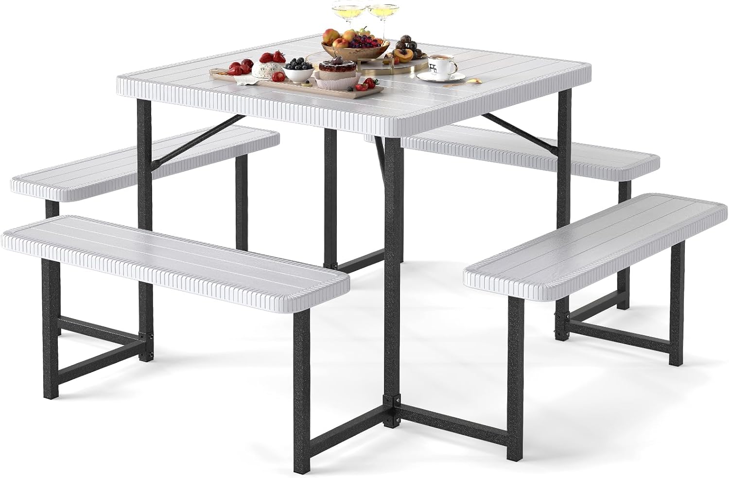 Giantex Picnic Table Bench Set for Outdoor Dining and Relaxation