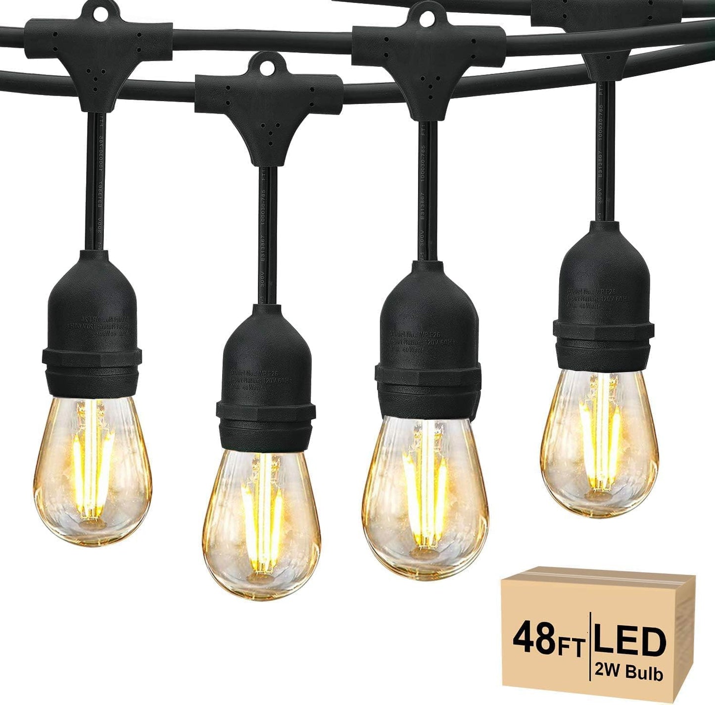 Svater 48 FT Outdoor String Lights for Cozy Ambiance Anywhere