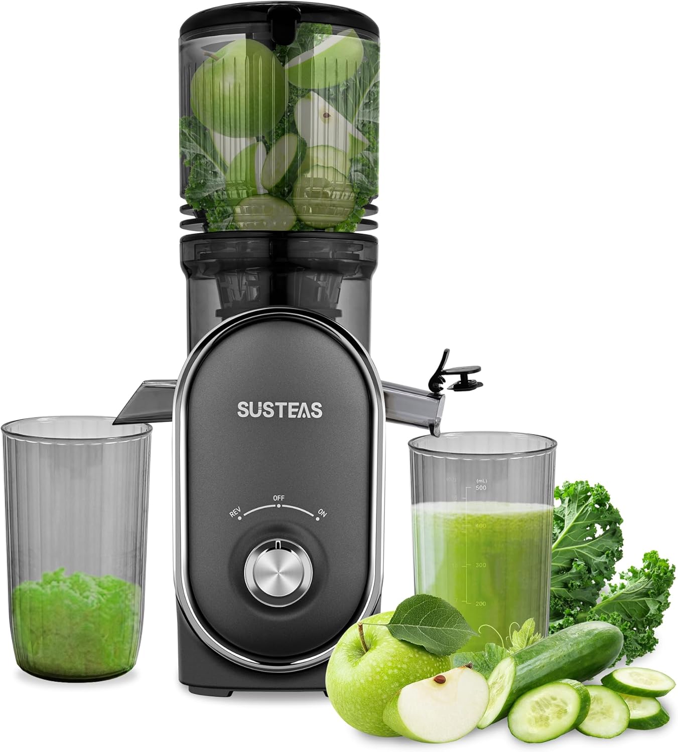 SUSTEAS Cold Press Juicer Machines for Whole Fruits and Veggies
