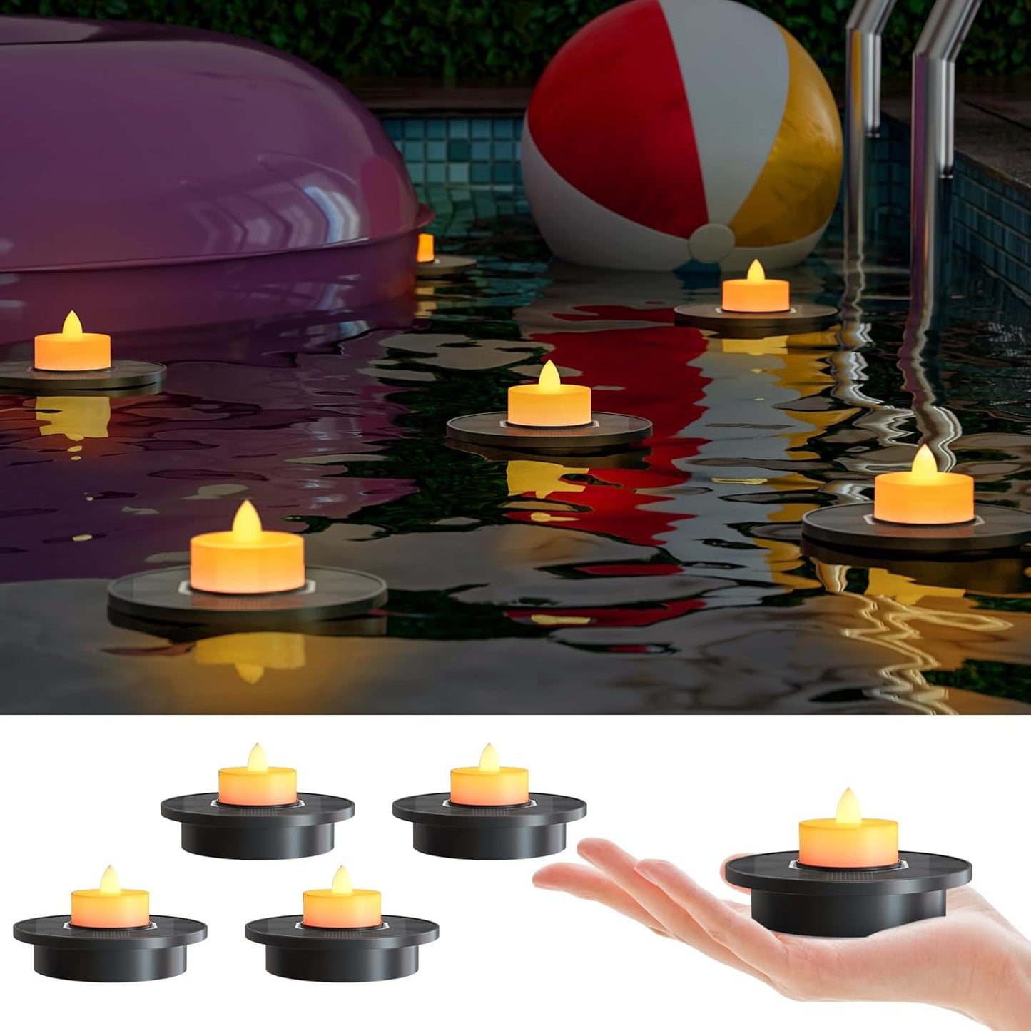 Solar Floating Pool Lights for Outdoor Decor and Parties