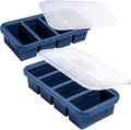 1 Cup Silicone Freezer Tray with Lids - Blueberry 2-Pack