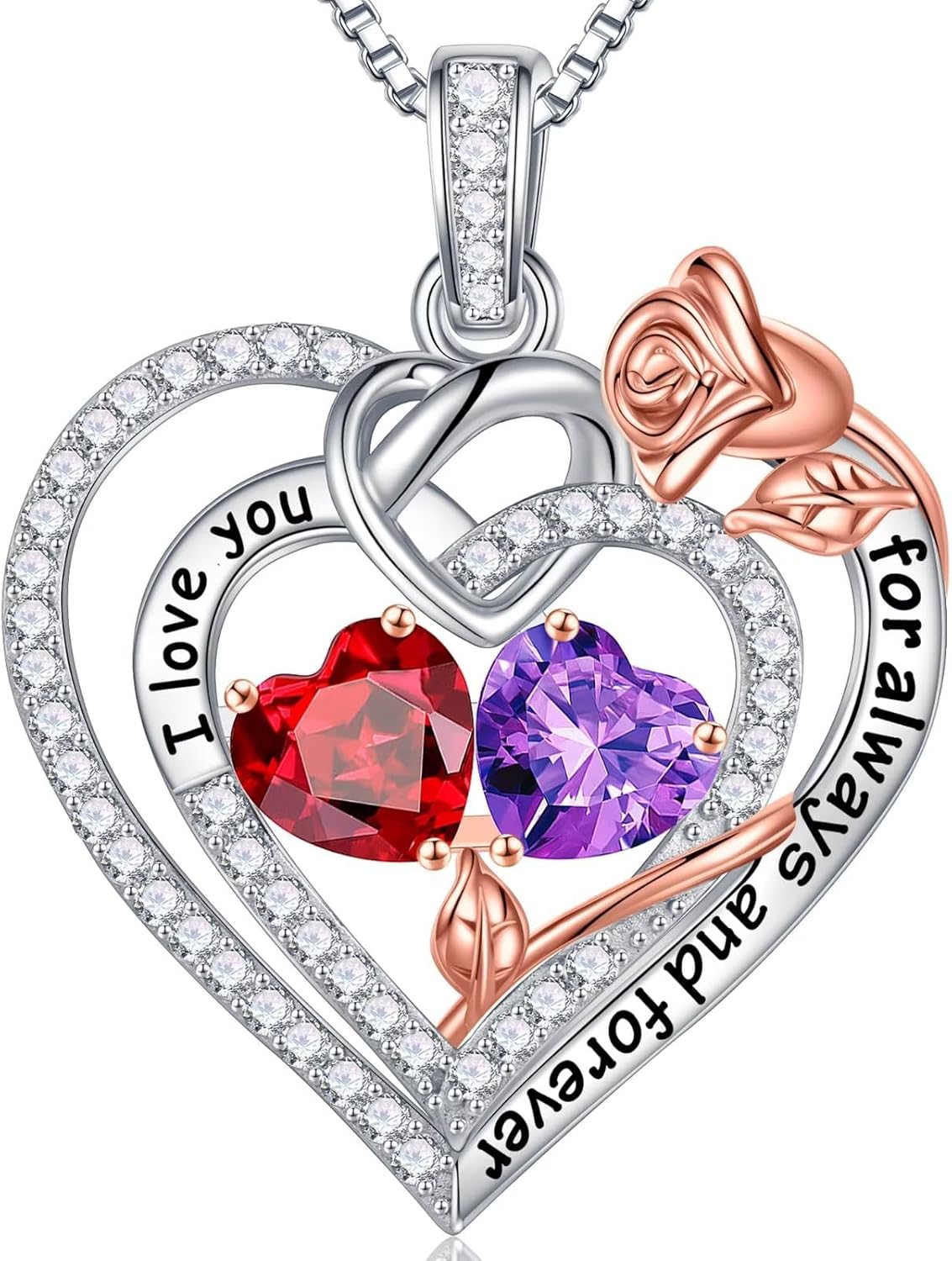 Iefil Christmas Gifts for Wife - 925 Sterling Silver Necklace