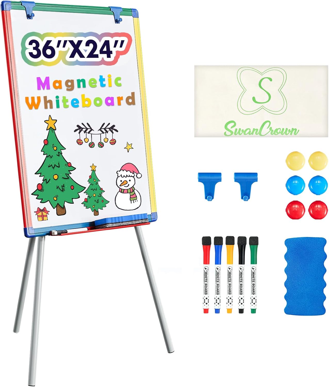 Magnetic Easel for Kids - Height Adjustable Dry Erase Board