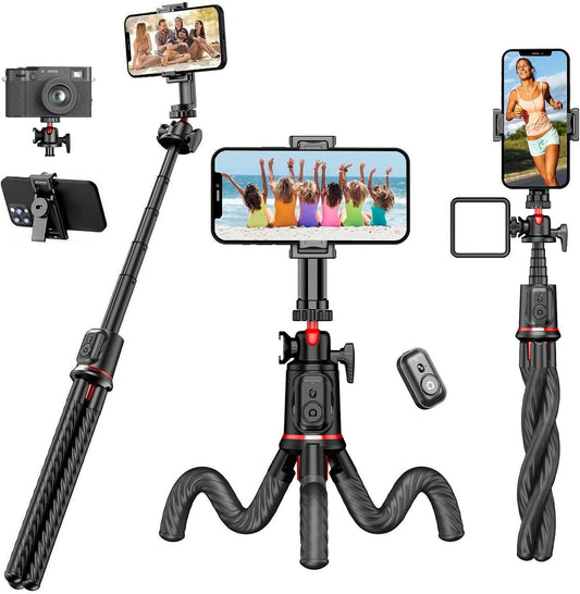 Flexible Phone Tripod Selfie Stick for iPhone and Camera Use