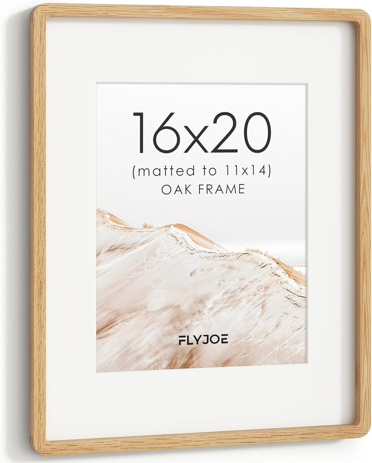 16x20 Picture Frame in Natural Solid Oak Wood for Photos