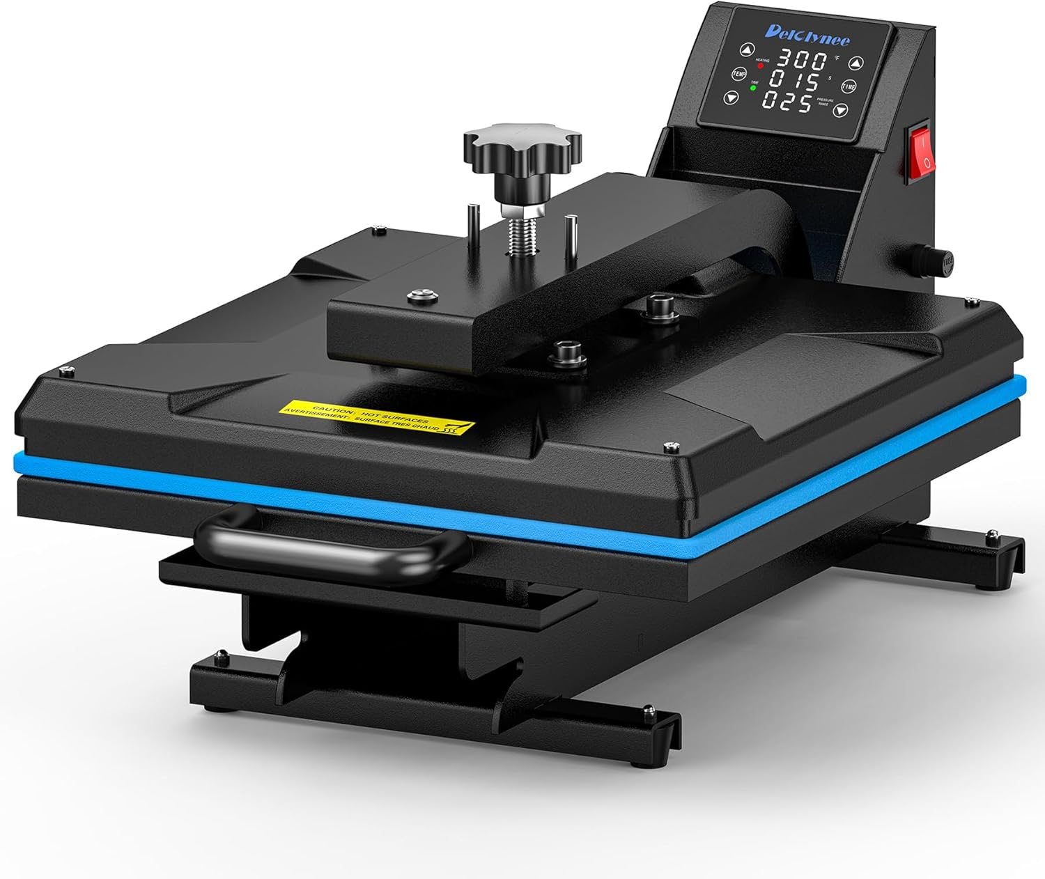 Delclynee Auto 15x15 Heat Press Machine for Sublimation Projects