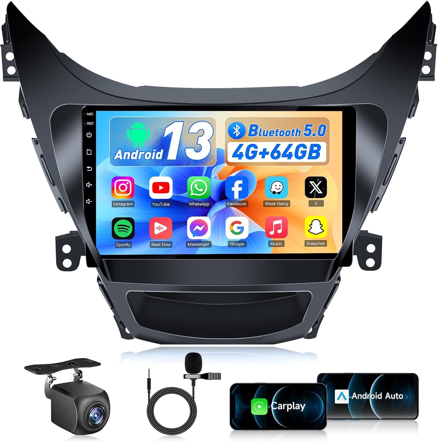 9 Inch Touchscreen Car Radio for Hyundai Elantra 2011-2013