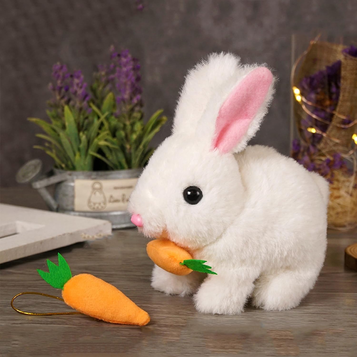 Interactive Plush Bunny Toy - Jumping and Shaking Fun!