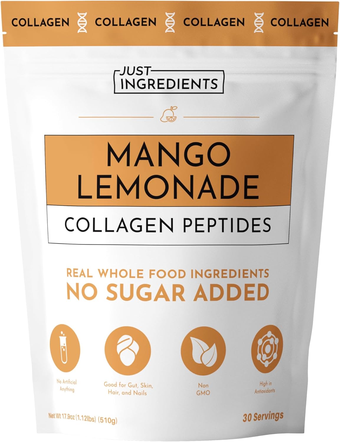 Collagen Peptides Mango Lemonade Drink Mix for Skin & Joints