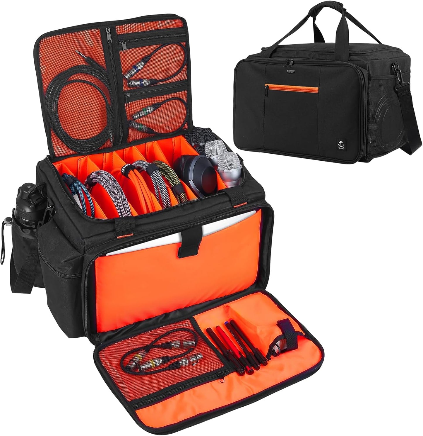 DJ Bag with Removable Dividers for Professional Gear Storage