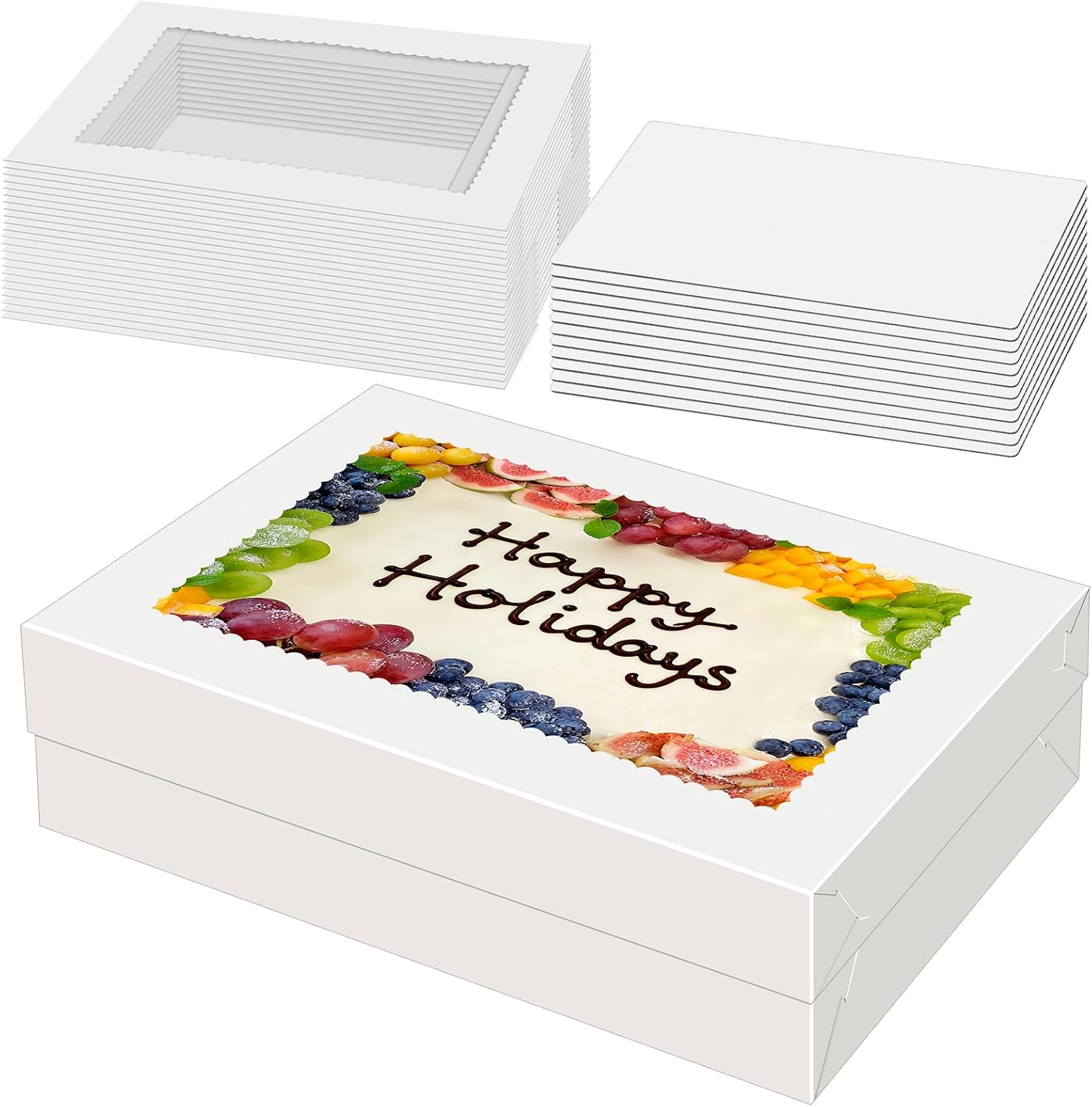 Sudaya 14x10x4 Cake Boxes with Boards for All Your Desserts