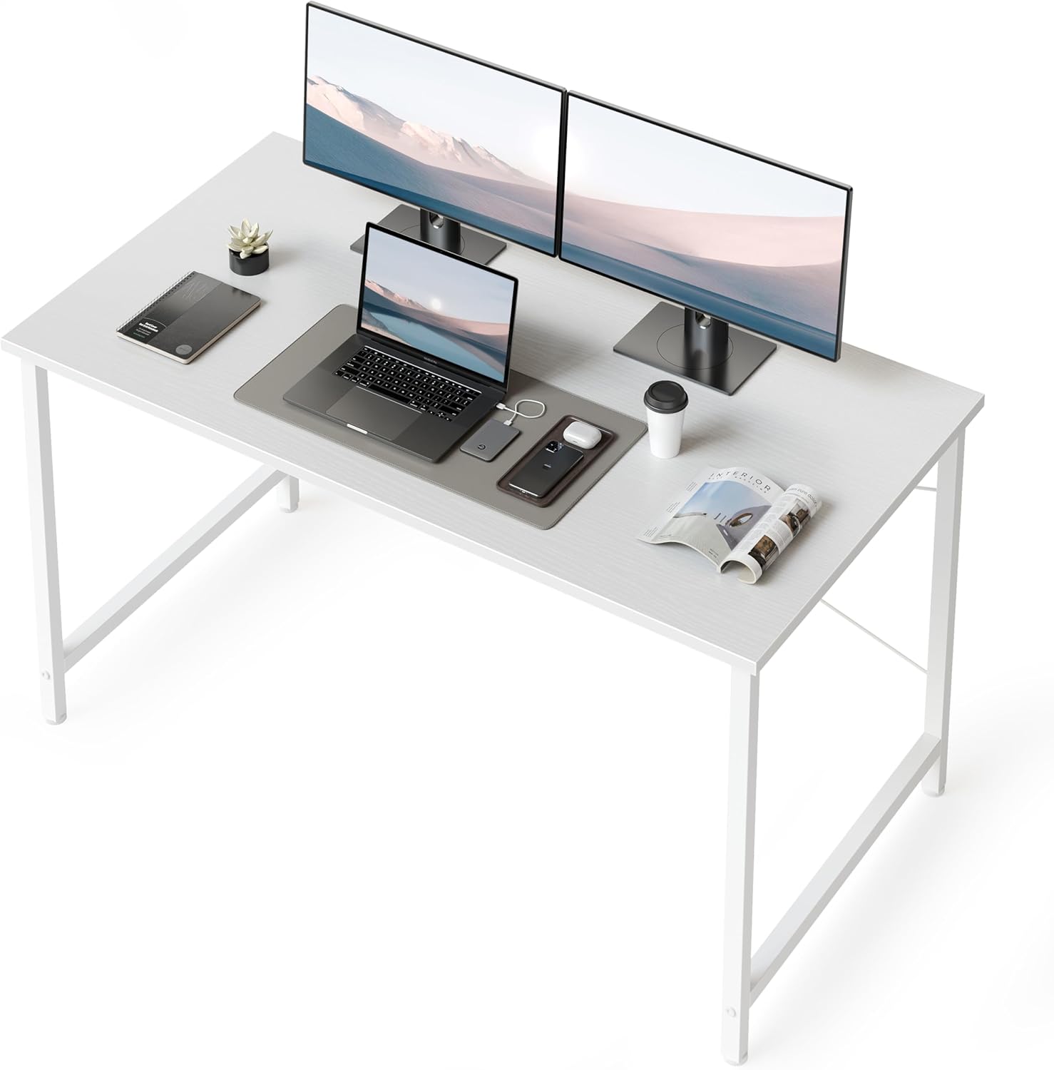 CubiCubi Computer Desk 47 Inch Small Home Office Desk Modern Style