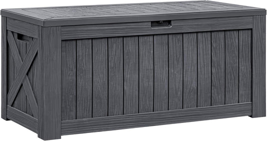 Flamaker Resin Deck Box 120 Gallon Waterproof Storage Solution