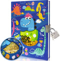 Boys Diary with Lock for Kids Dinosaur Journal - 7.1 x 5.3 in