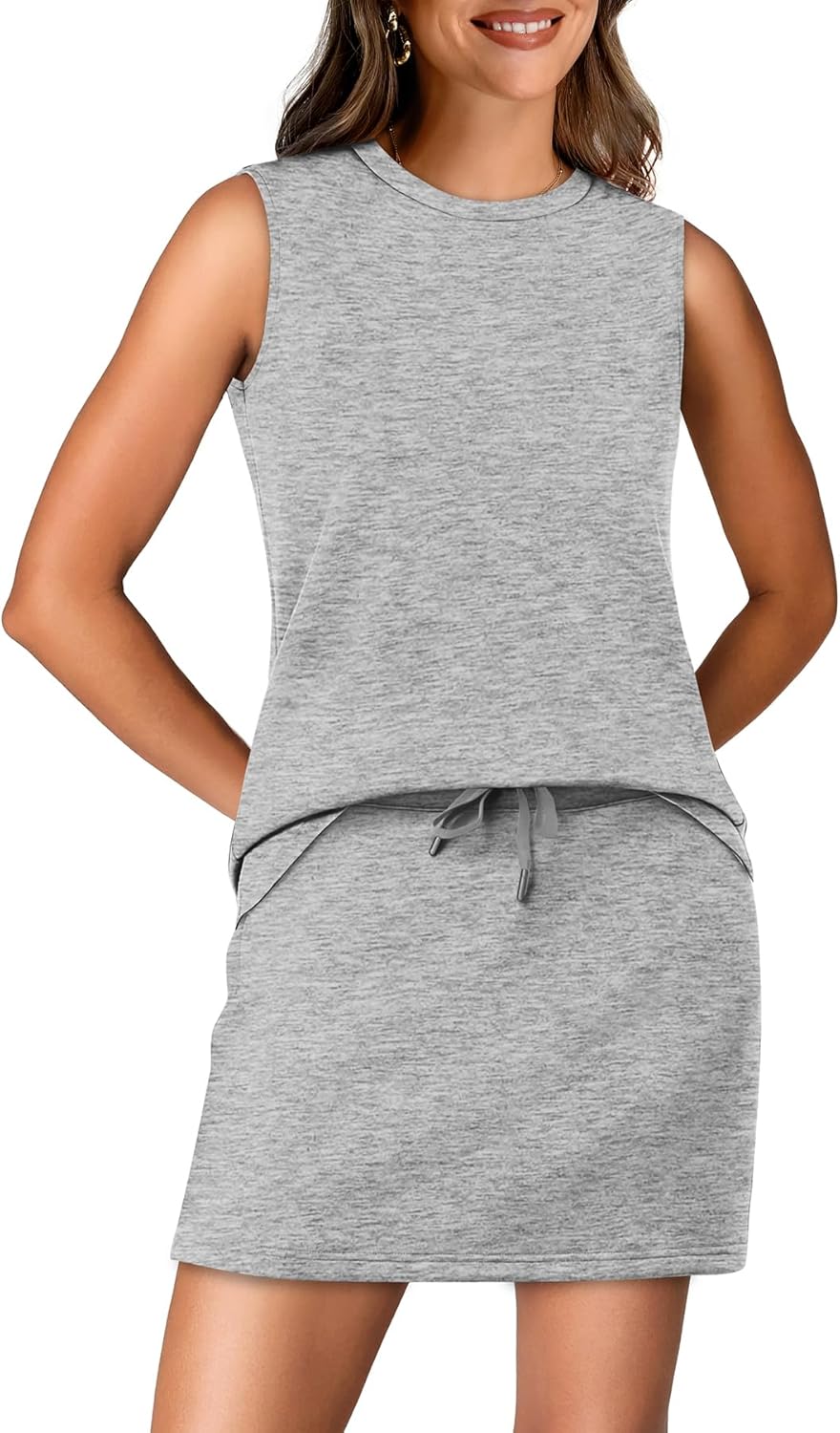 WIHOLL Two Piece Skirt Sets for Women Summer Outfits