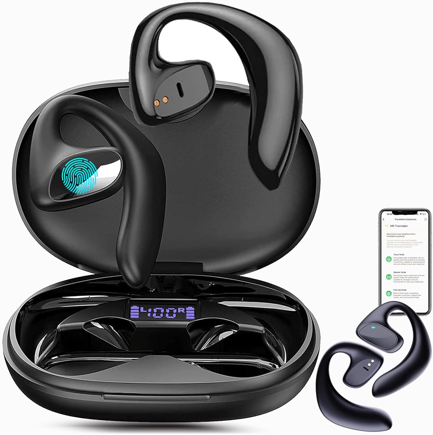 3-in-1 Ai Translator Earbuds: Real-Time 144 Languages