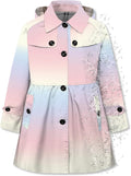 Girl's Rain Jacket Lightweight Waterproof Hooded Trench Coat - Cute