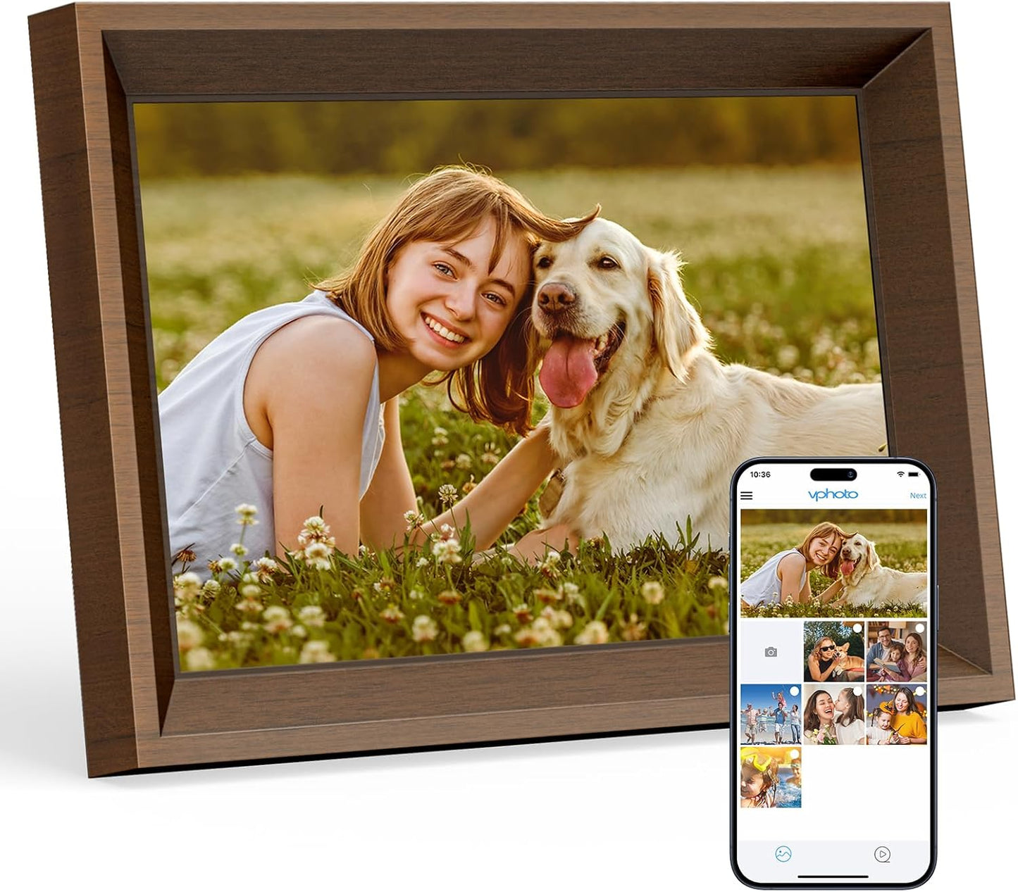 Dragon Touch 10.1 WiFi Digital Picture Frame for Instant Sharing