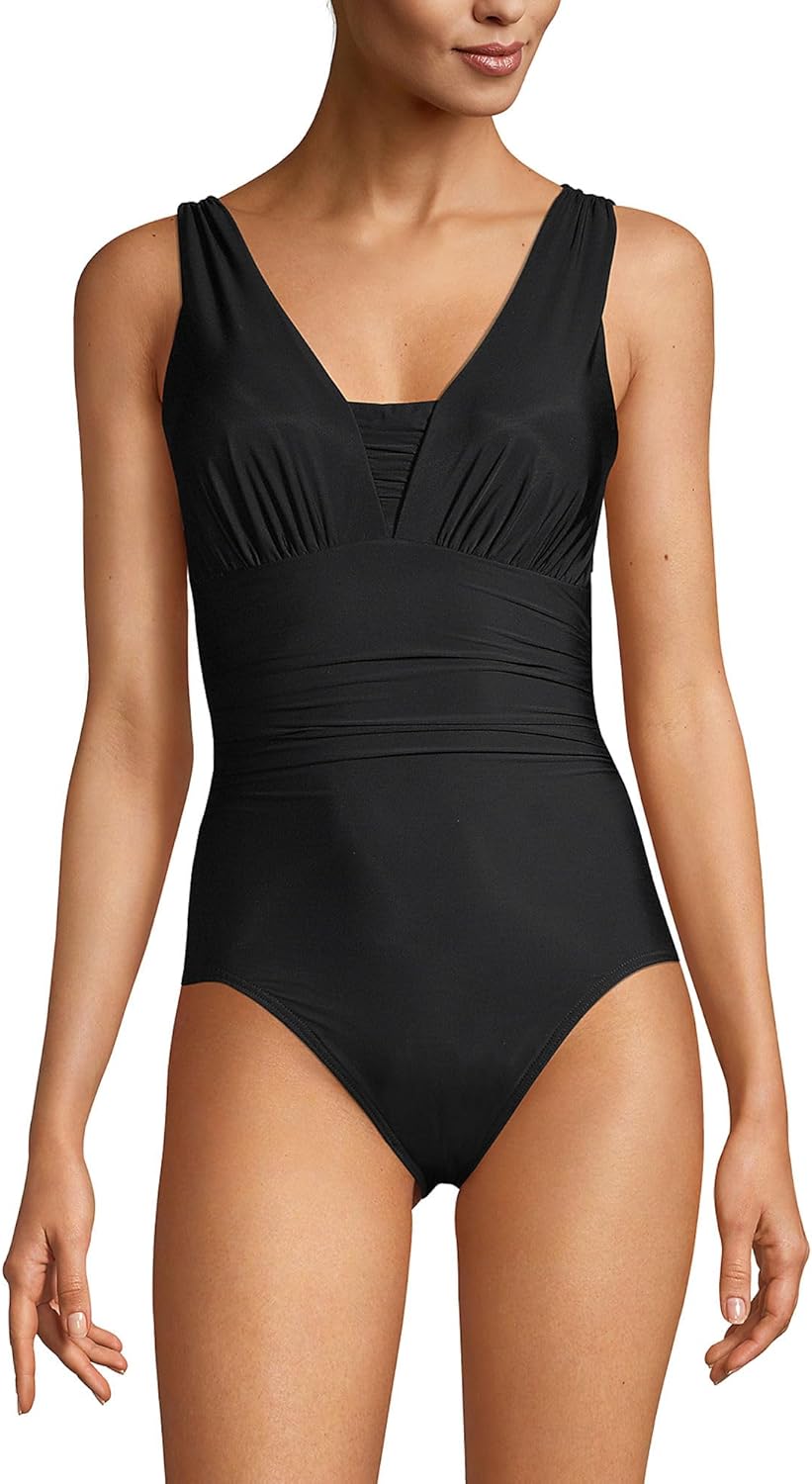 Lands' End Women's SlenderSuit Grecian Low Leg Swimsuit Review