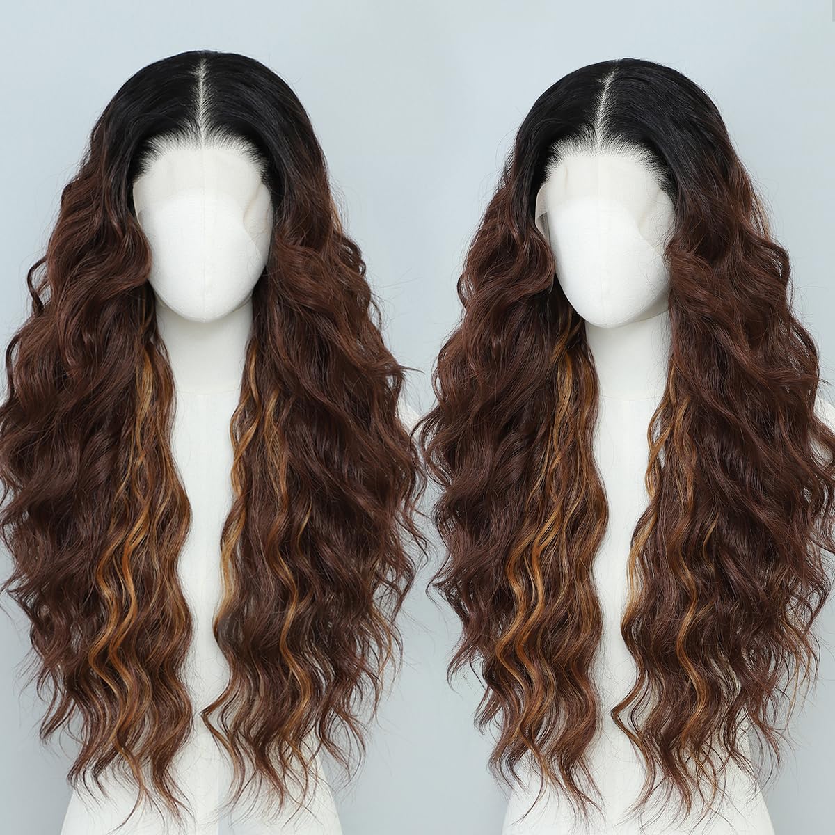 13x4 Synthetic Lace Front Wigs for Black Women - 26 Inch Wavy Style