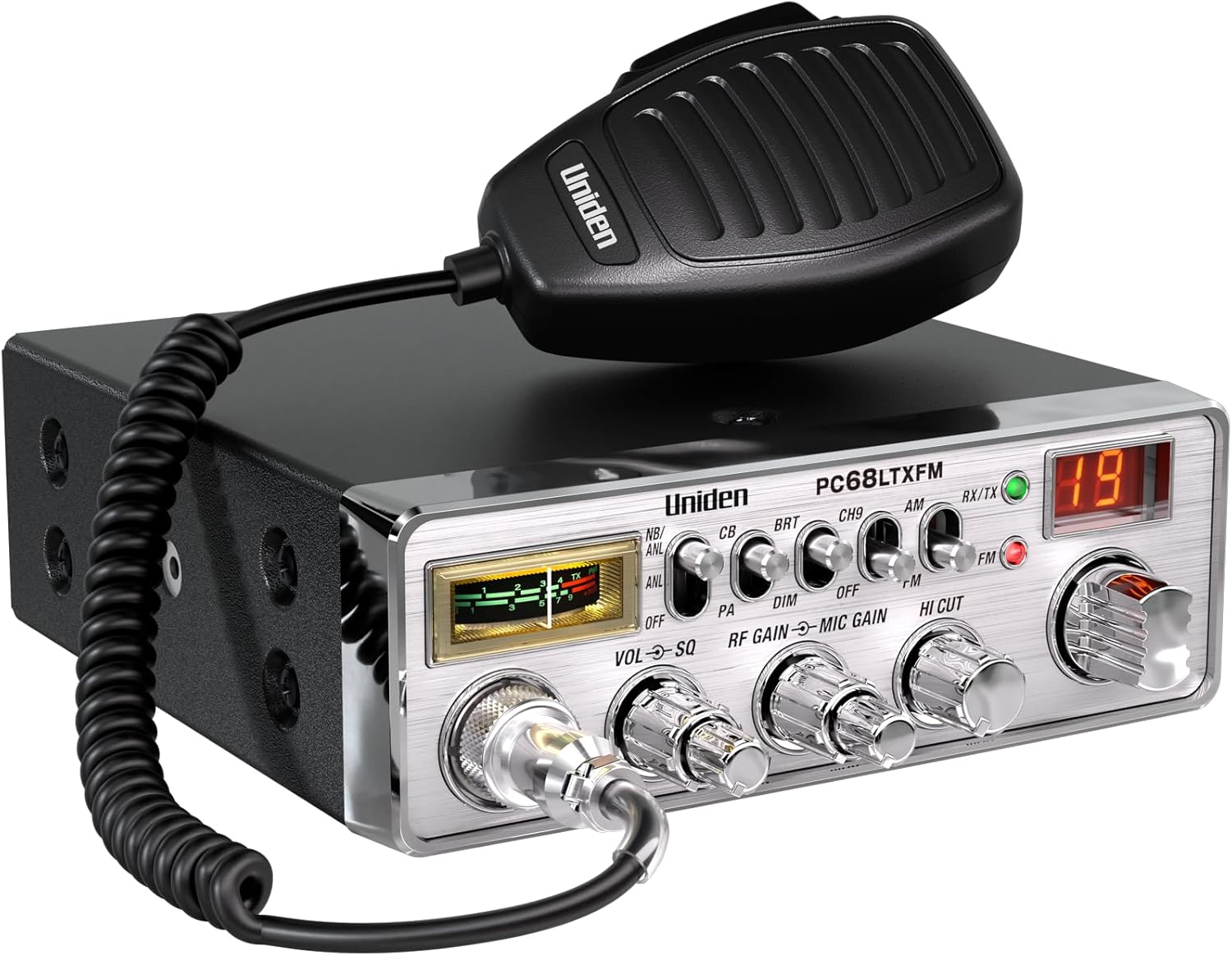 Uniden PC68LTXFM 40-Channel CB Radio with Dual-Mode AM/FM