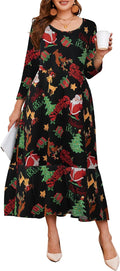 LARACE 3/4 Sleeve Plus Size Maxi Dress - Comfortable Everyday Fit 95%