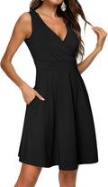 GUBERRY Womens Wrap V Neck Sleeveless Sundress - Flattering Everyday