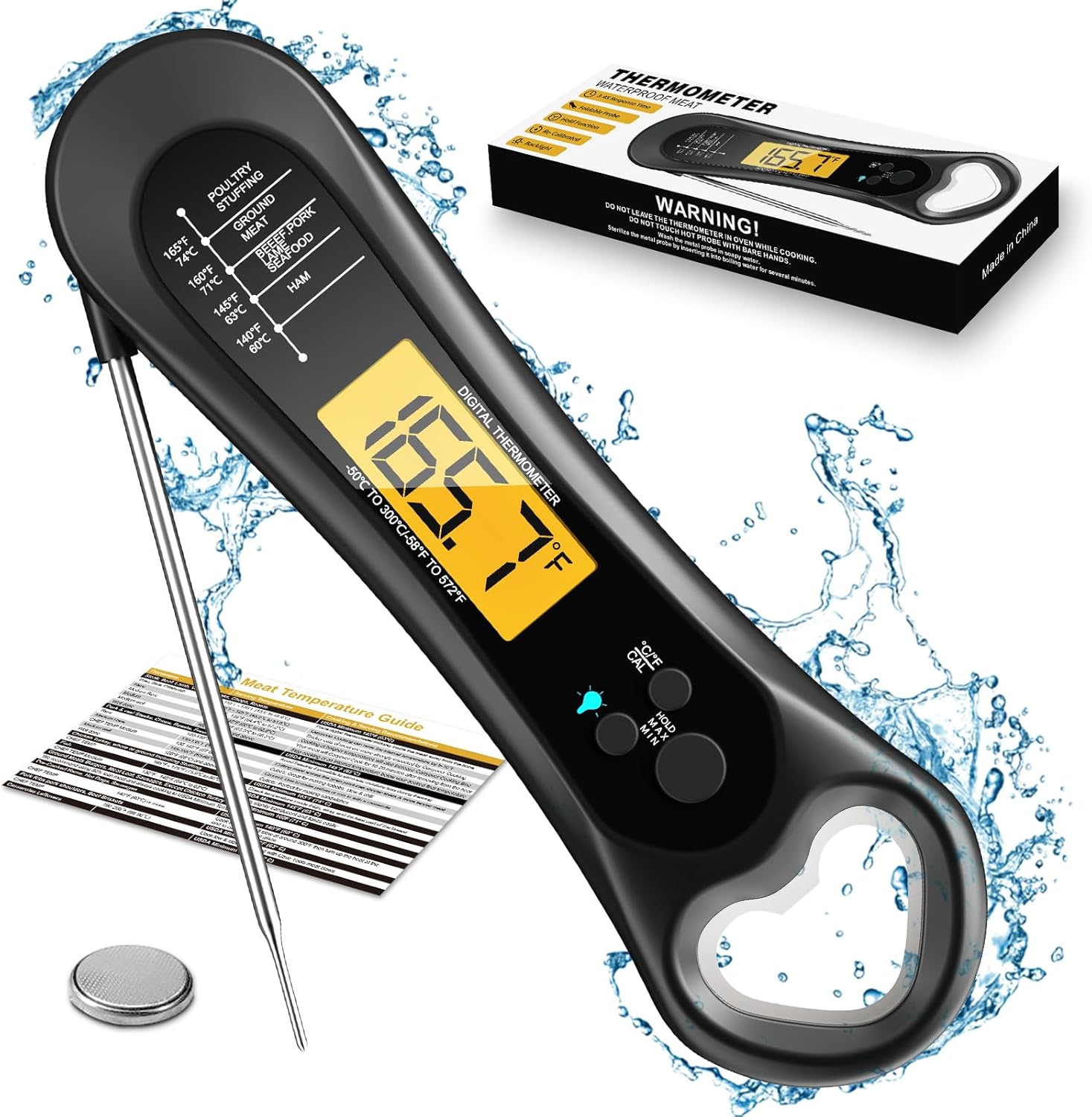 Biison Digital Meat Thermometer - Grill Perfectly