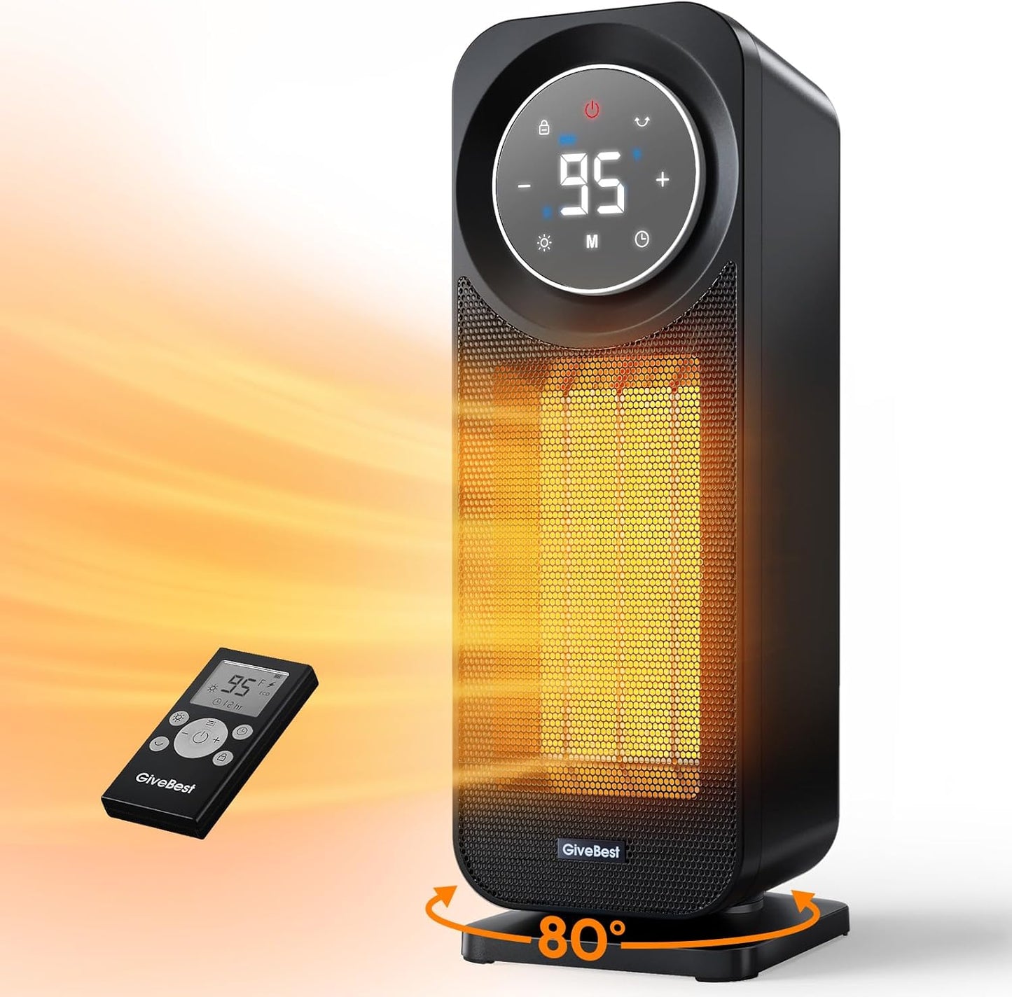 1500W Remote Control Space Heater - Fast, Quiet & Efficient