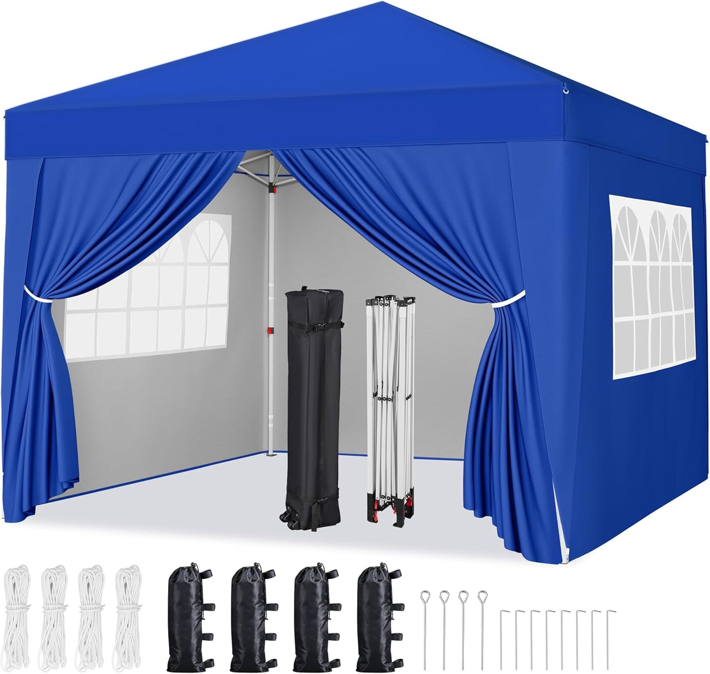 10x10 Pop Up Canopy Tent with Removable Sidewalls for Outdoor Fun