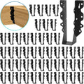 2x6 Joist Hanger 48Pcs - Heavy Duty Black Joist Brackets for Decks