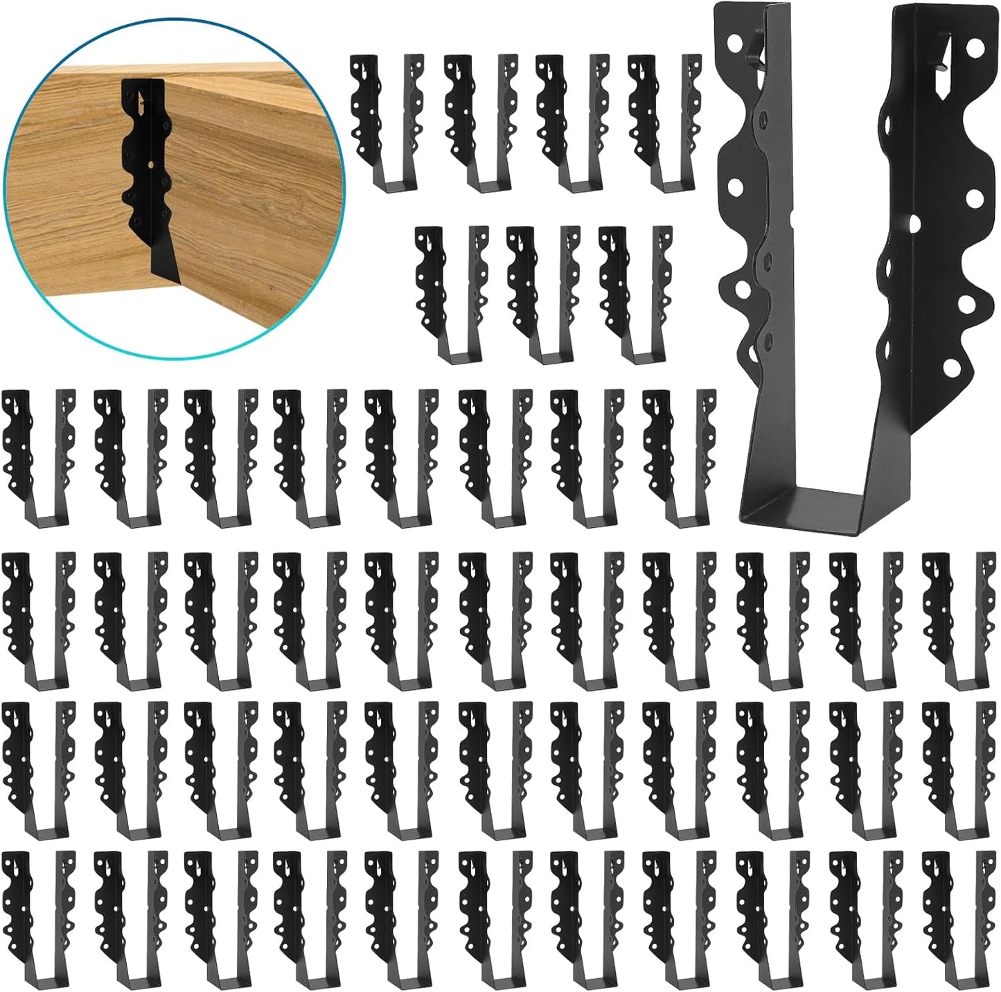 2x6 Joist Hanger 48Pcs for Wood with Durable Steel Construction