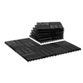 Acacia Wood Decking Tiles 9PCS Round Joints - Easy Snap Interlock