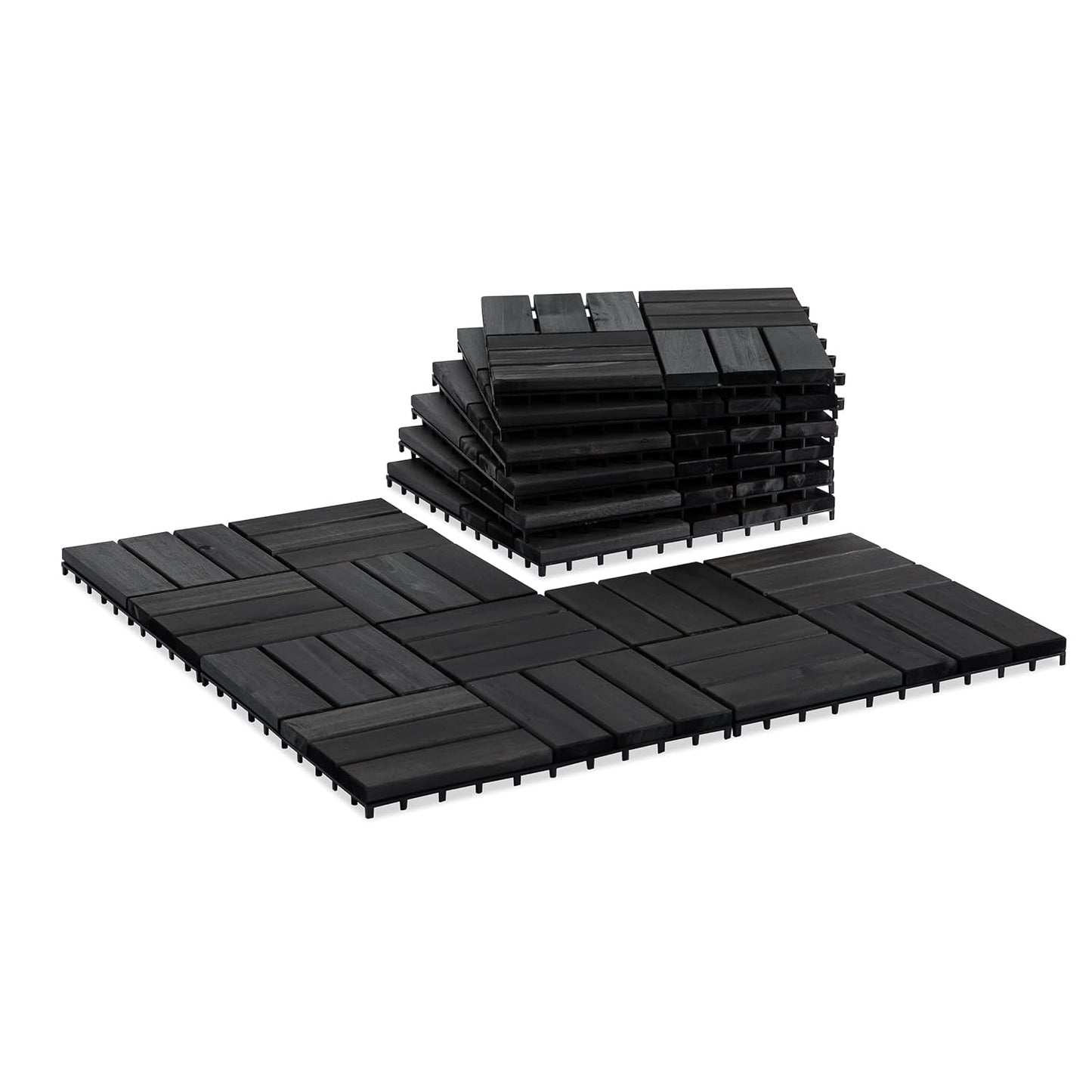 Acacia Wood Decking Tiles for Easy Interlocking Outdoor Flooring