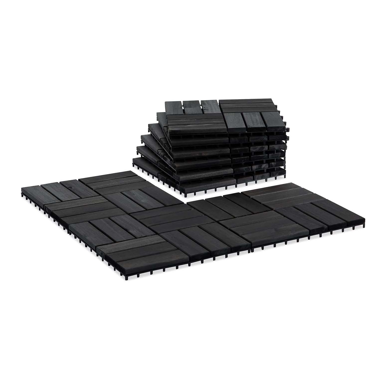 Acacia Wood Decking Tiles for Easy Interlocking Outdoor Flooring