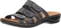 Clarks Women's Leisa Cacti Q Slide Sandal - Cushioned Leather Comfort