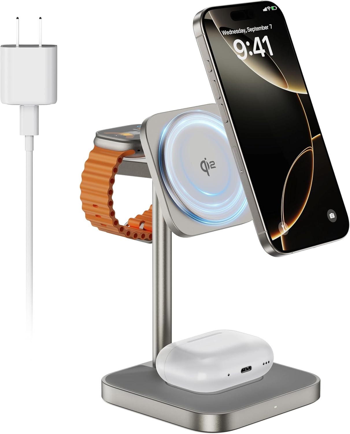 Fast Charge Trio: LULULOOK Qi2 3-in-1 Wireless Charger