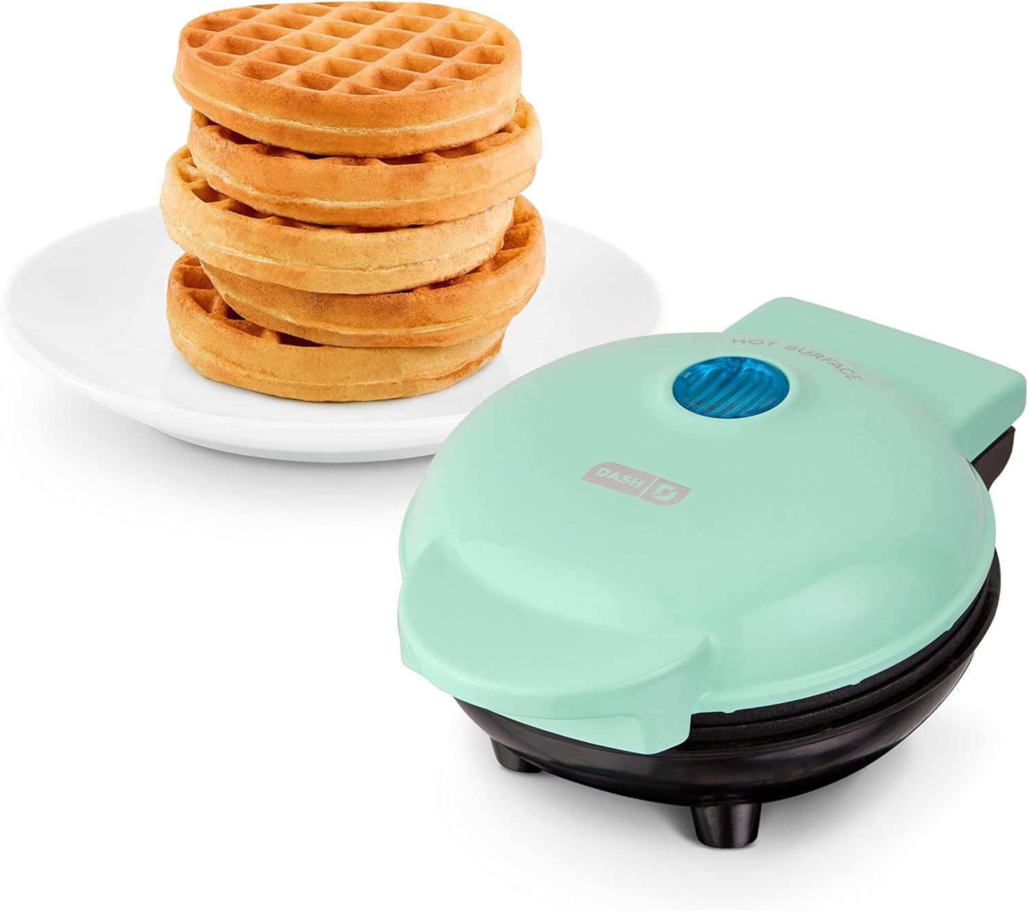 Compact Mini Waffle Maker - Easy Clean, Non-Stick Surface
