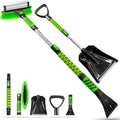 4 in 1 Snow Brush with Squeegee and Shovel - Reach Roofs & Dig Out