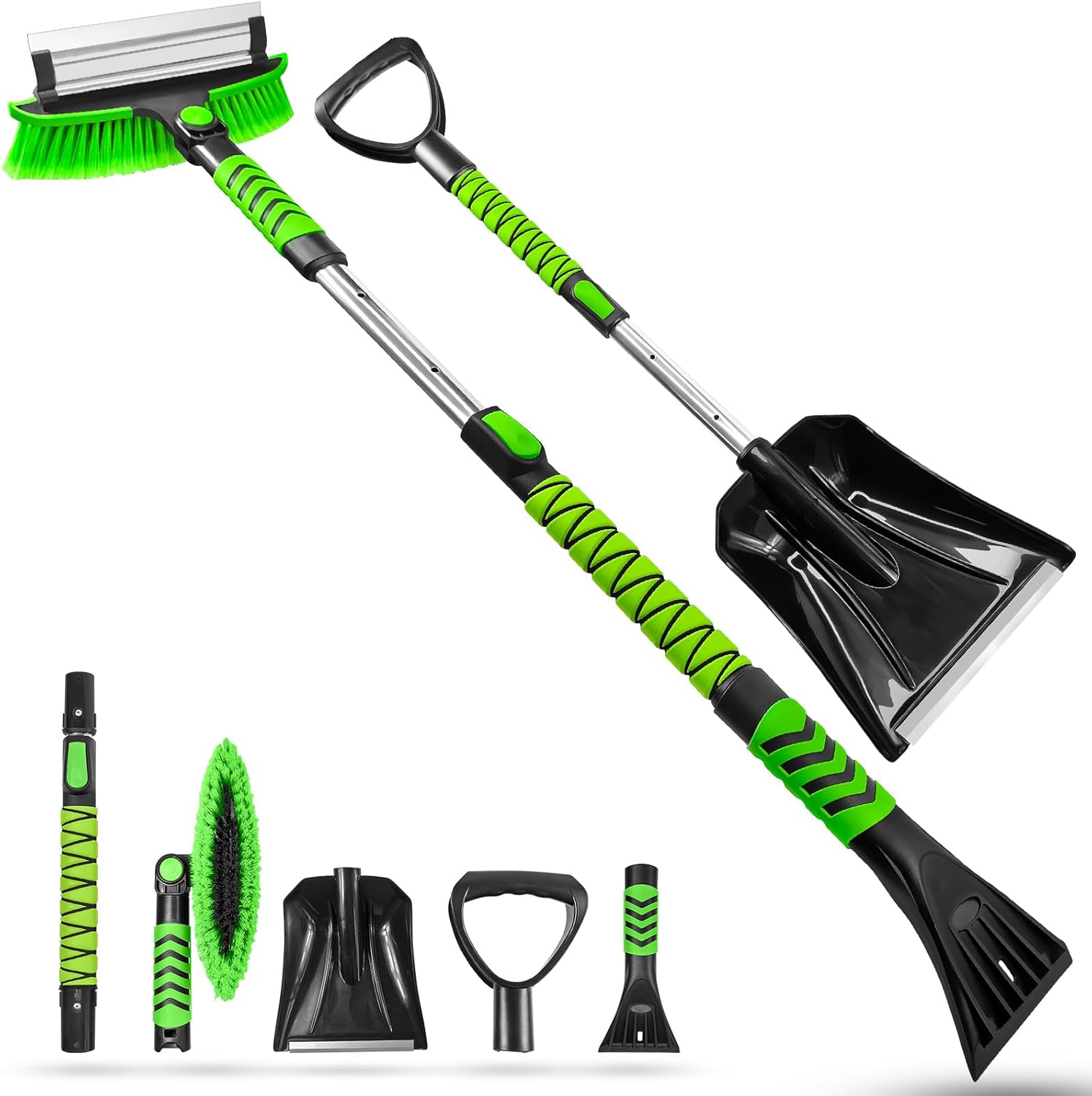 4 in 1 Snow Brush with Squeegee and Shovel for Car Use
