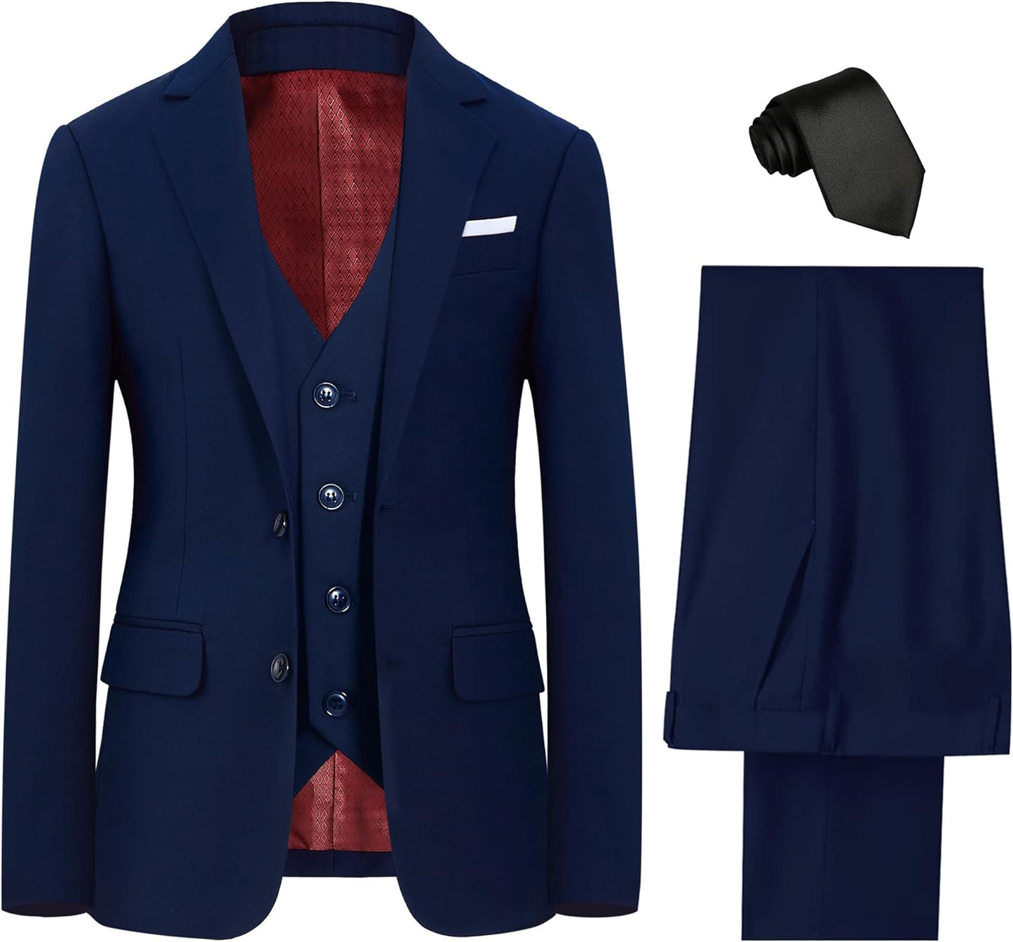 Boys' Formal Suit Set with Suspenders for Every Occasion