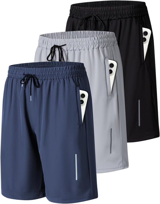 JWJ Mens Athletic Gym Workout Shorts Lightweight Quick Dry
