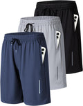 Mens Athletic Gym Shorts for Men - Lightweight Quick Dry Zippered