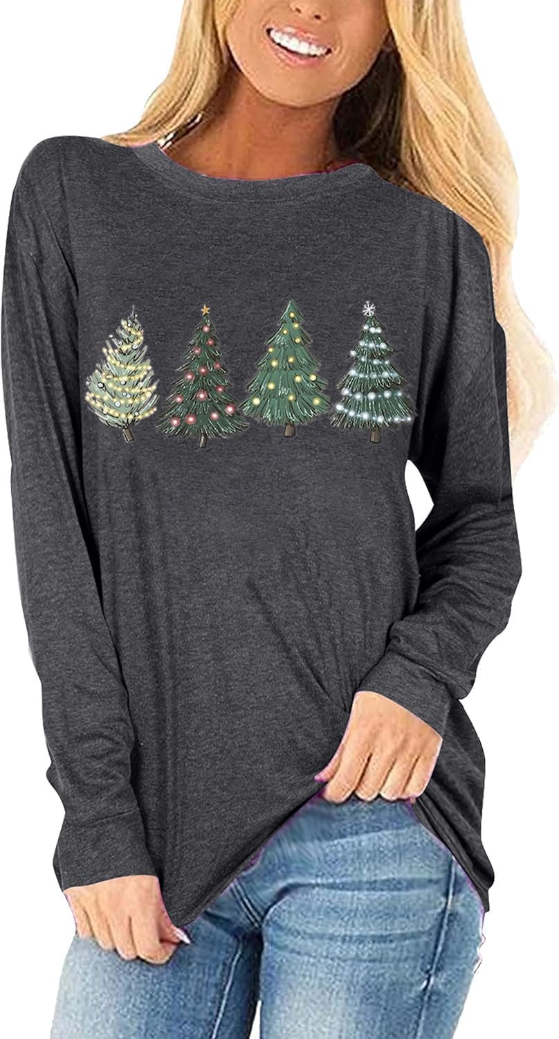 Cozy Christmas Tees for Her by Qbily