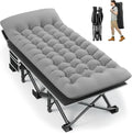 Portable Camping Cot 32in Extra Wide with Thick Mattress - Comfortable