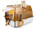 Stainless Steel Cat Litter Box with Lid XXL Extra Large - Odor