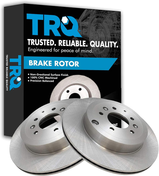 TRQ Rear Brake Rotors Set Vented for 2007-2015 Mazda CX-9