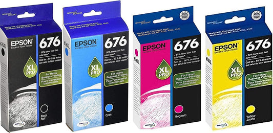 Epson 676XL DURABrite Ultra Color Ink 4-Pack - Vibrant Prints Guaranteed
