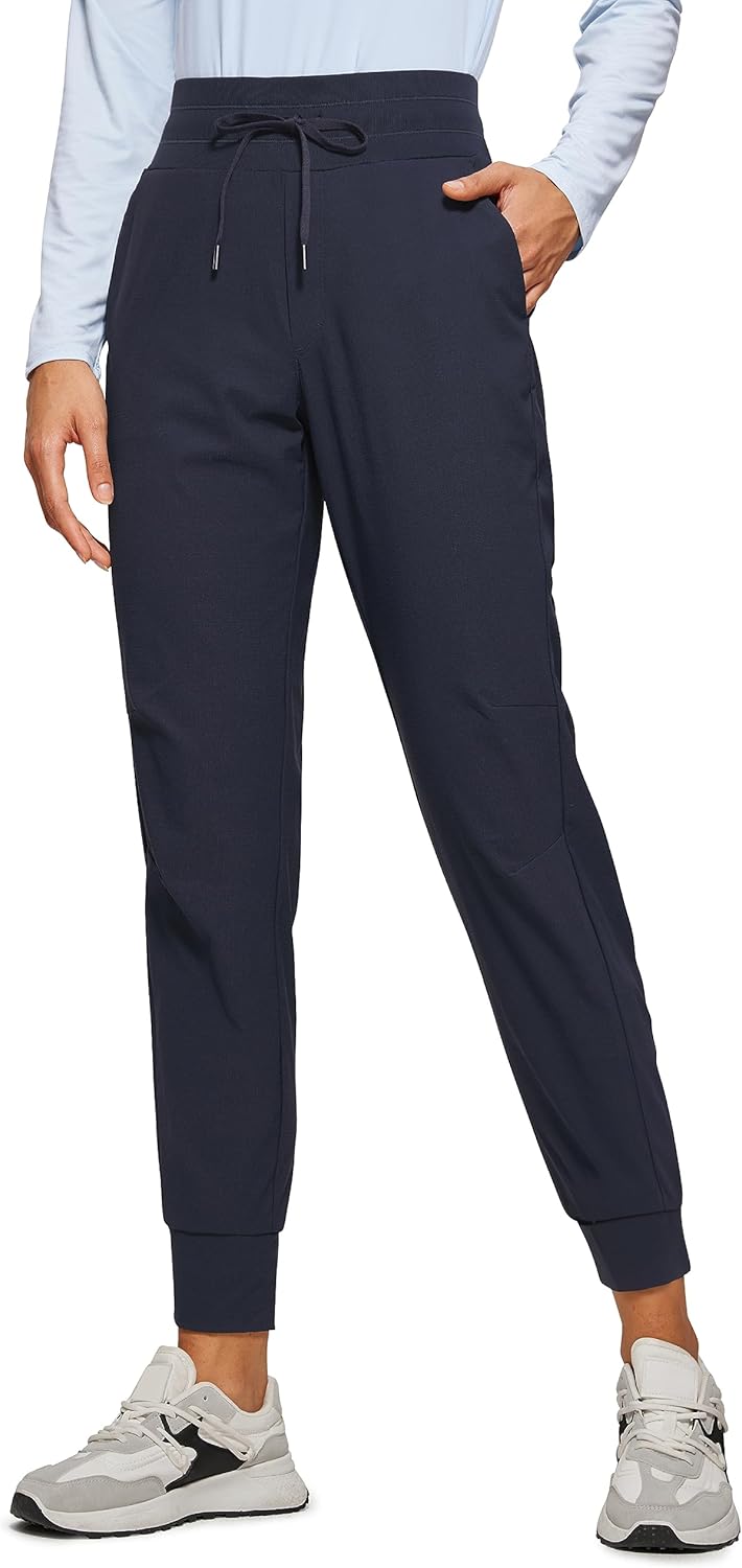 CRZ YOGA Athletic High Waisted Joggers for Women - Lightweight